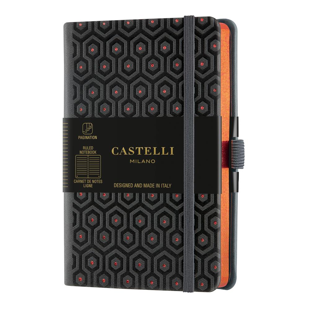 Castelli Copper and Gold Pocket Ruled Honey Copper Notebook